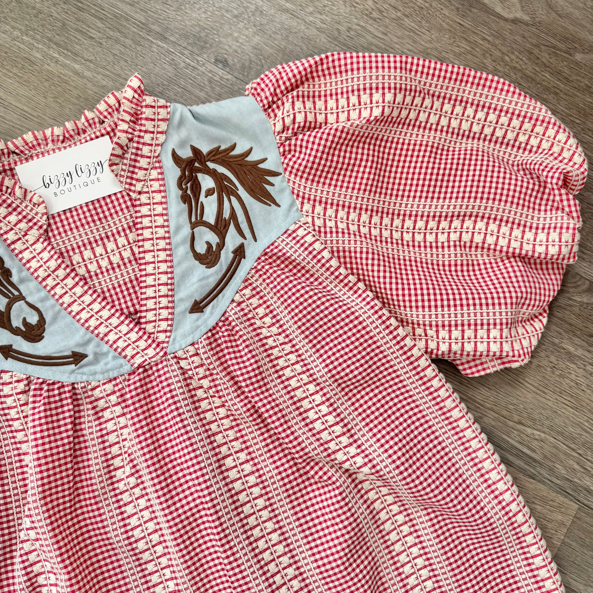 The Roy Top Western Red Top Embroidered Horse
