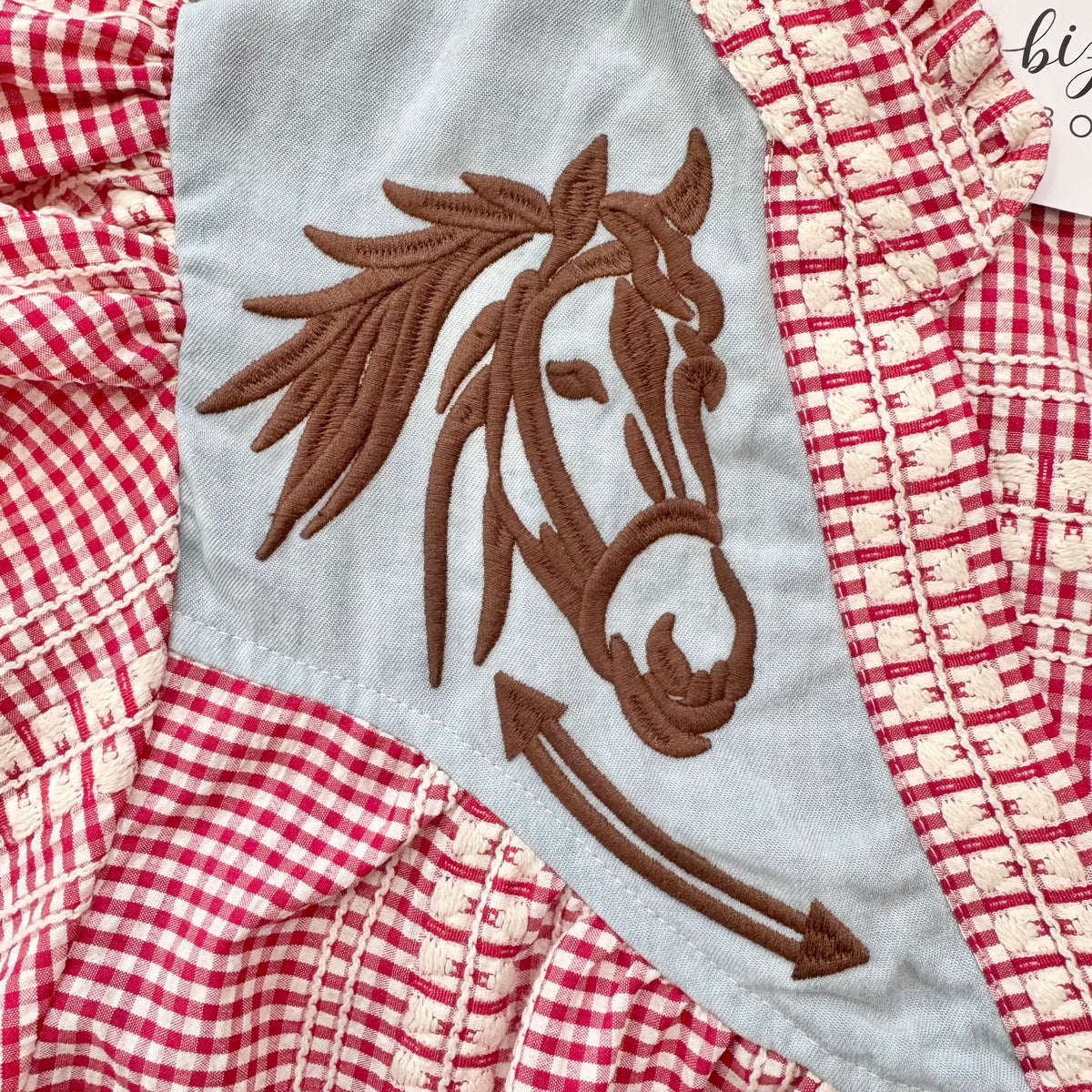 The Roy Top Western Red Top Embroidered Horse