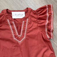 Tyra Top Entro Burnt Orange Embroidered 2