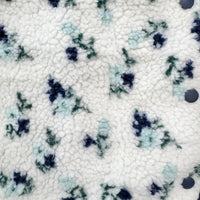 Vail Fleece Jacket Navy and Light Blue Close UP pattern