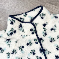 Vail Fleece Jacket Navy and Light Blue close up