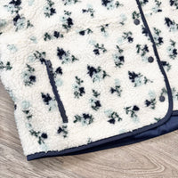 Vail Fleece Jacket Navy and Light Blue pocket