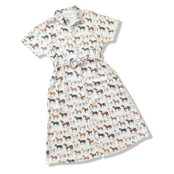 Vanessa Dress Horse Print YeeHaw Cowgirl Dress