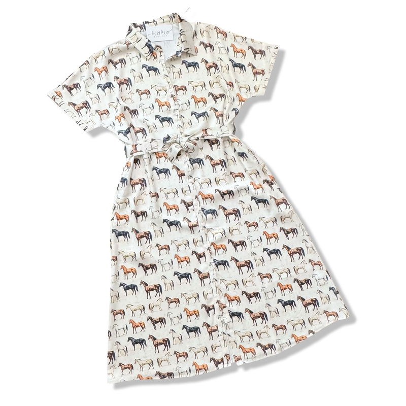 Vanessa Dress Horse Print YeeHaw Cowgirl Dress