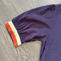 Varsity Top Navy Corduroy THML Sleeve