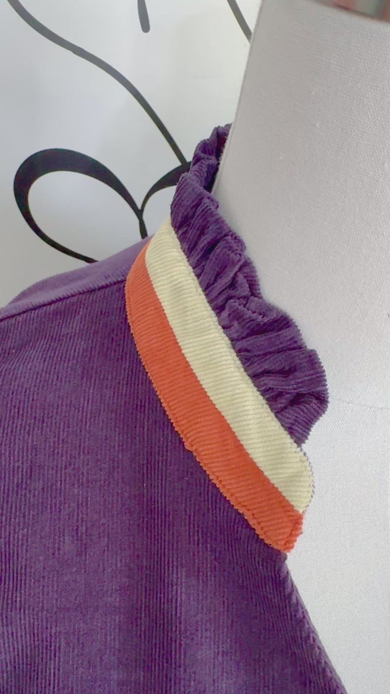 Varsity Top Navy Corduroy THML Mannequin