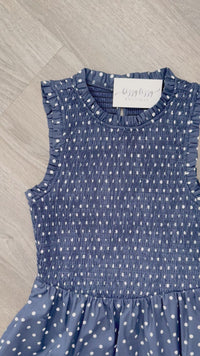 Nadia Sugarlips Navy Polka Dot Dress Close Up Video