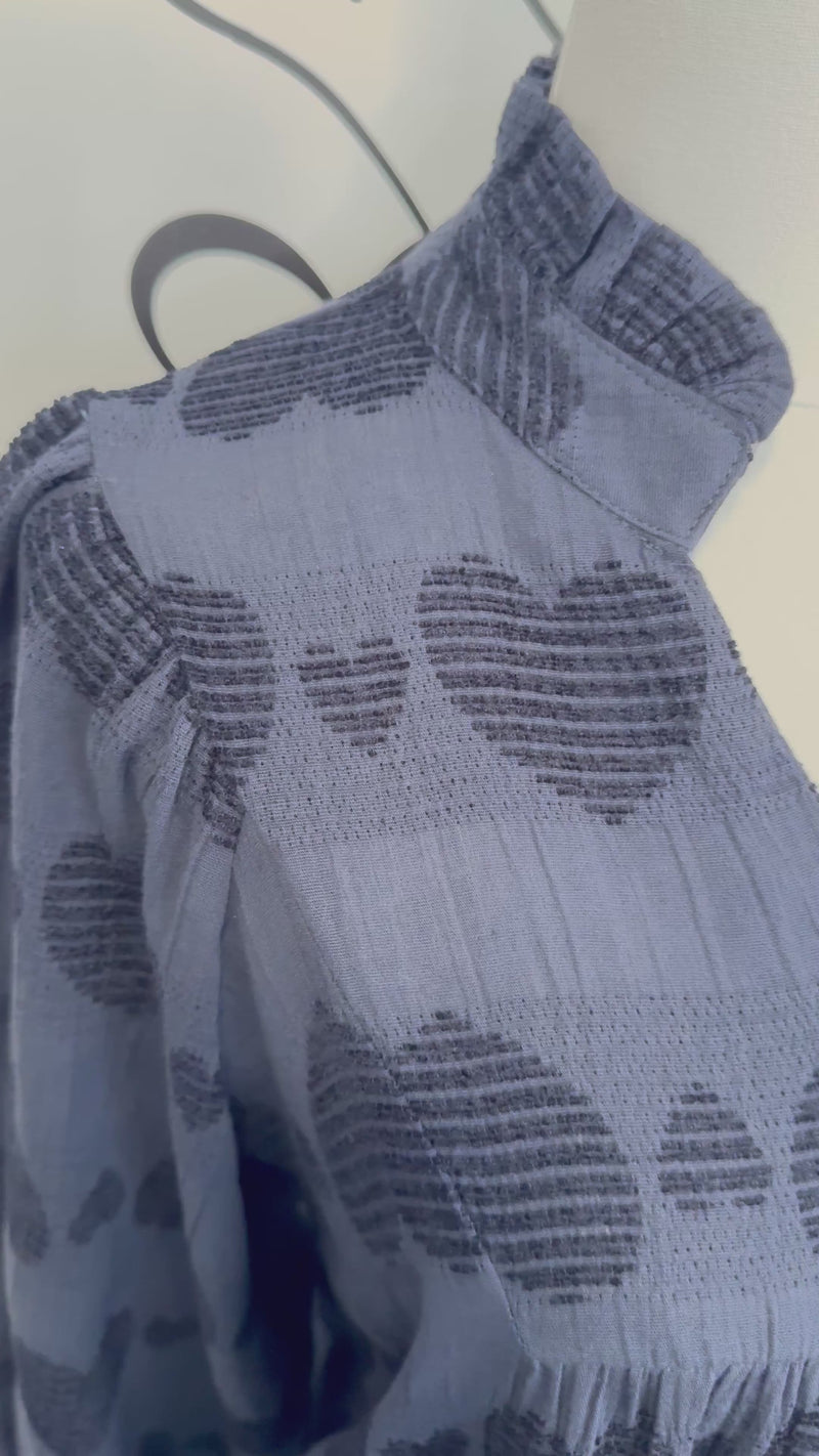Juliet Top Umgee Navy Hearts Mannequin Video