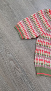 Jill Sweater THML Olive Green and Orange Detail Video