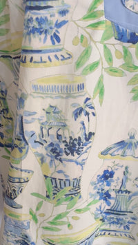 Umgee Chinoiserie Tea Dish Dress Blue Mannequin Video