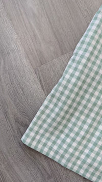 Green Sage Gingham Dress Entro Close Up Video