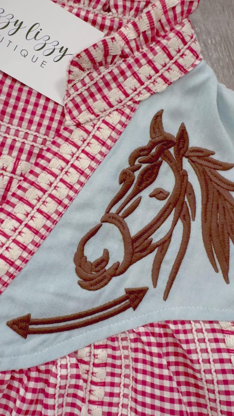 The Roy Top Western Red Top Embroidered Horse Video 2