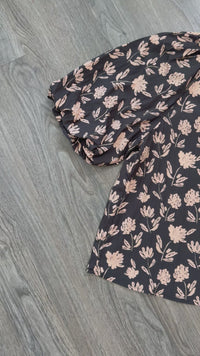 Chandler Top THML Black Tan Floral Close Up Video