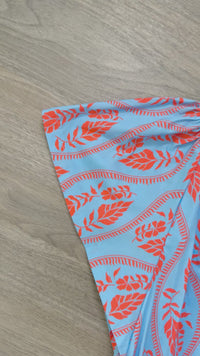 Margot Blue and Orange Block Print Floral Dress Pinch video 2