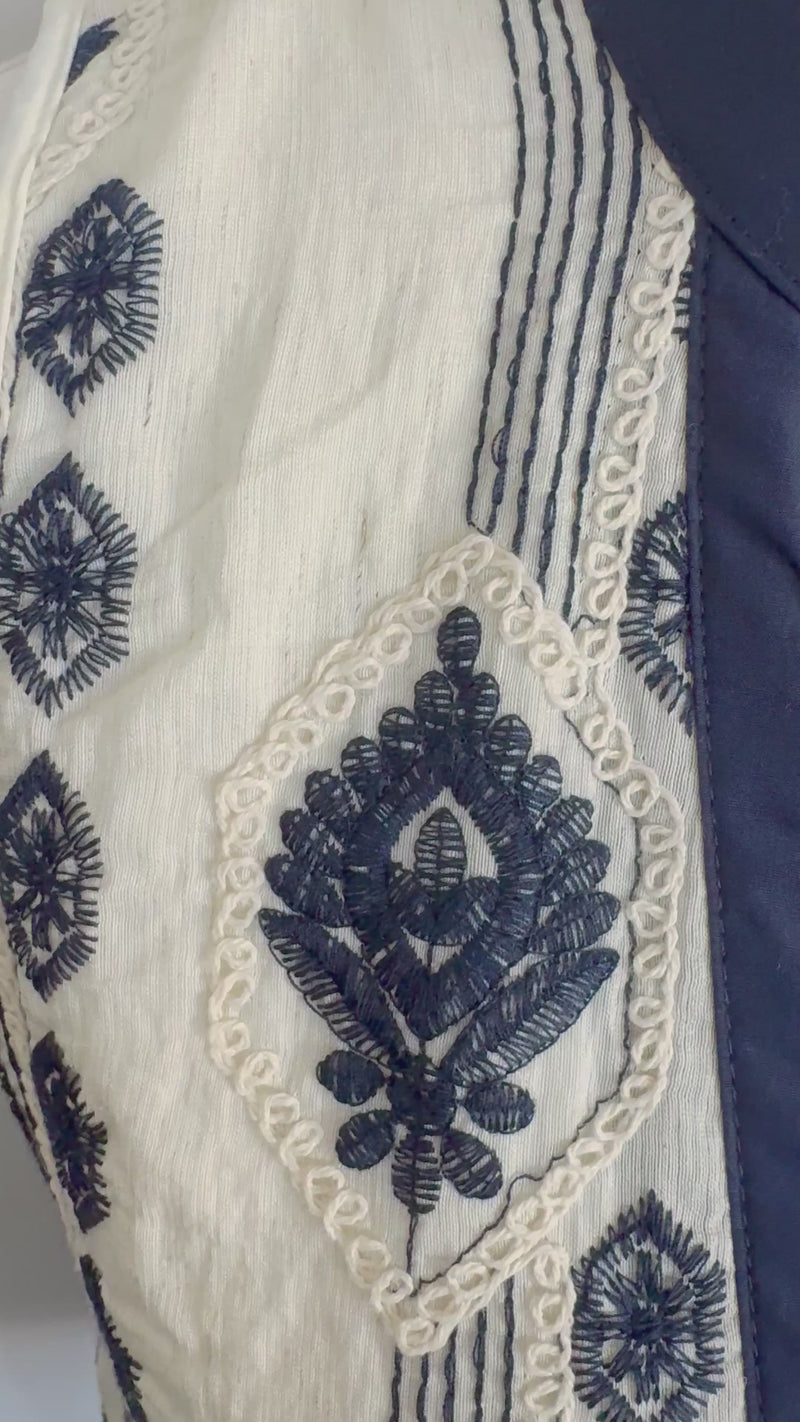 Navy Embroidered Umgee Dress Dane Mannequin Video