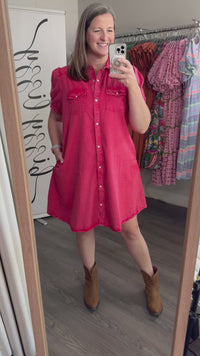 Annie Dress Layerz Red Denim Video