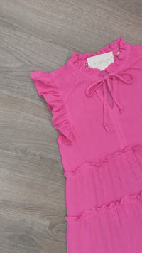 Mina Bubble Gum Dress Umgee Close Up Video