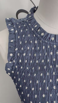 Nadia Sugarlips Navy Polka Dot Dress Mannequin Video