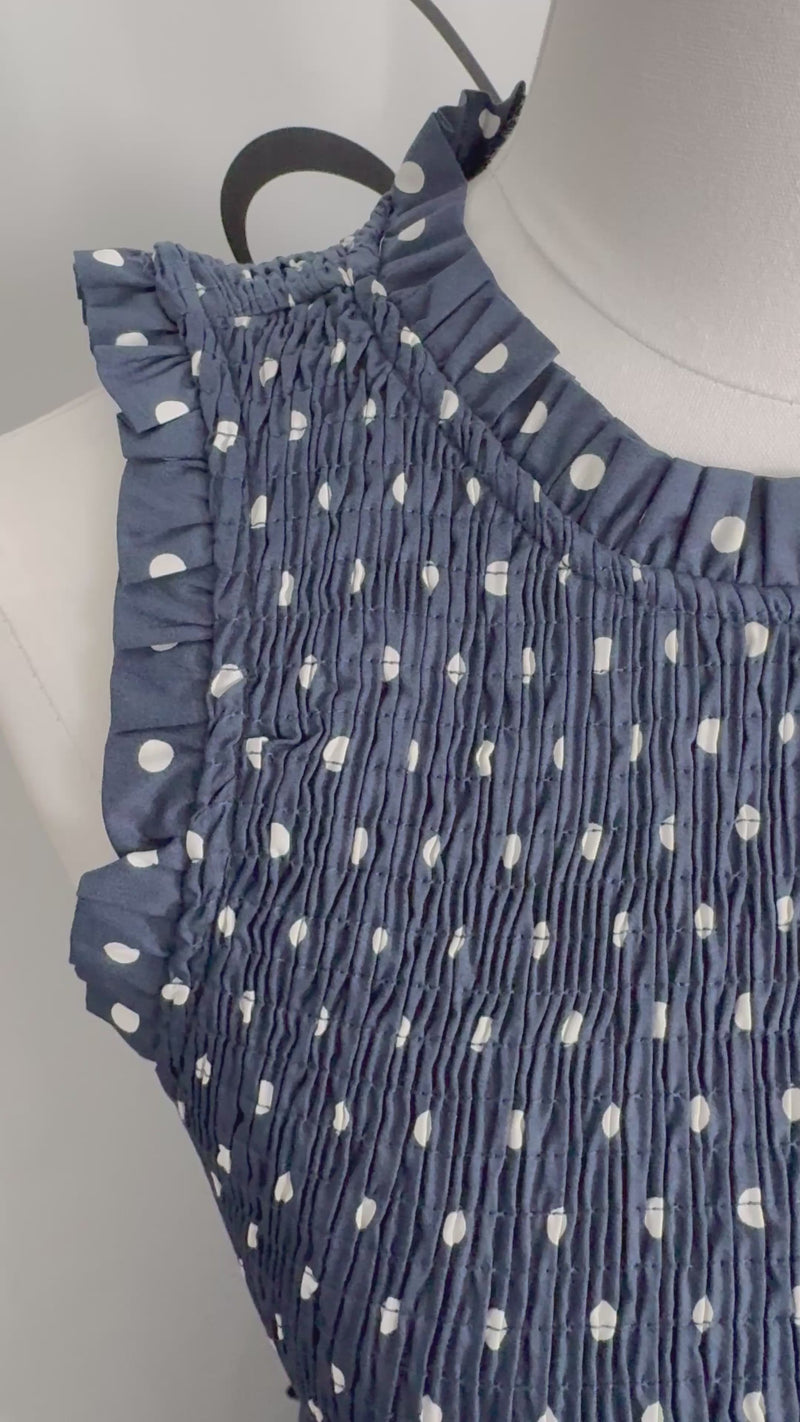 Nadia Sugarlips Navy Polka Dot Dress Mannequin Video