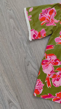 Olive Green Pink and Orange THML Top Detail Video