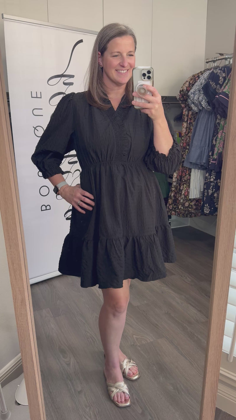 Hannah Little Black Holiday Dress Umgee Model Video